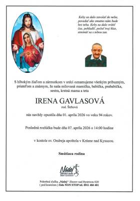 Parte - Irena Gavlasová