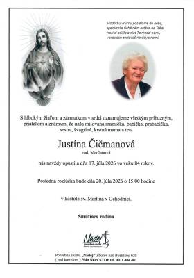 Parte - Justína Čičmanová