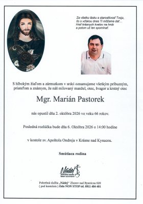 Parte - Mgr. Marián Pastorek