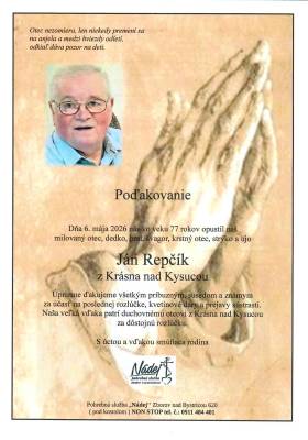 Poďakovanie - Ján Repčík