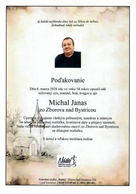 Poďakovanie - Michal Janas